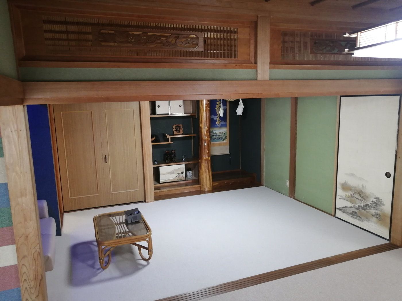 Living room in Japanese style with tatami